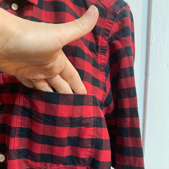 J. Crew Red and Black Casual Button Down Shirt-slim fit - Picture 5 of 15